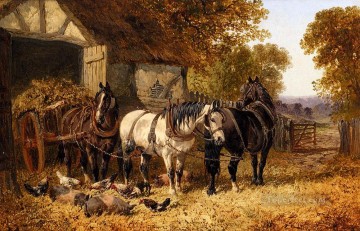 Cheval œuvres - Le chariot à foin John Frederick Herring Jr Cheval
